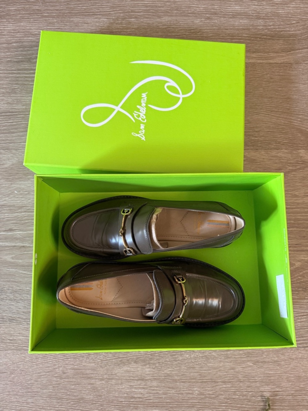 Sam Edelman Olive Green Loafers